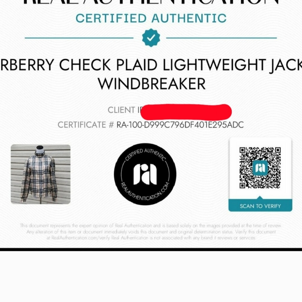 AUTHENTICATED BURBERRY CHECK PLAID LIGHTWEIGHT JACKET WINDBREAKER - Picture 11 of 13
